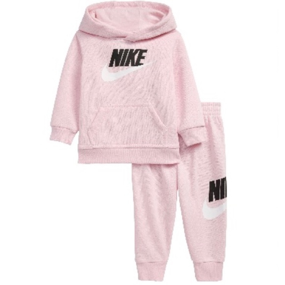 Nike Club Fleece Hoodie & Sweatpants Set Baby light pink 24 months